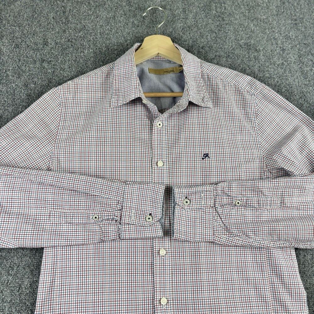Series Urban Generation Mens Shirt 105 L Red Blue Check Long Sleeve